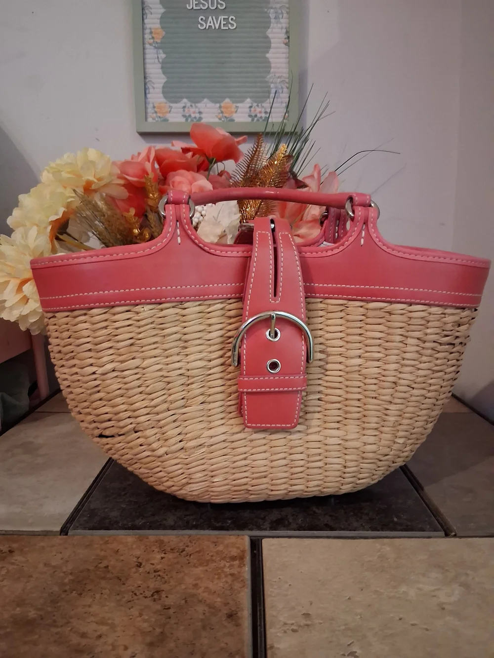 Coach Soho Woven Straw Basket Tote
